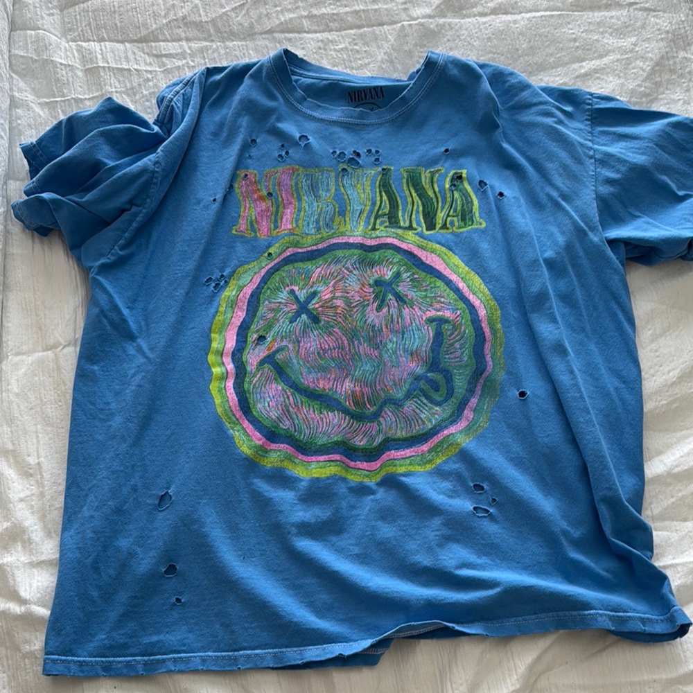 Urban Outfitters Blue Nirvana Tee